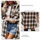 thumbnail image 3 of Otoño Invierno Outwear Plaid Solapa De Un Solo Pecho Suelto Casual Abrigo Largo Para Mujer Caqui M, 3 of 7