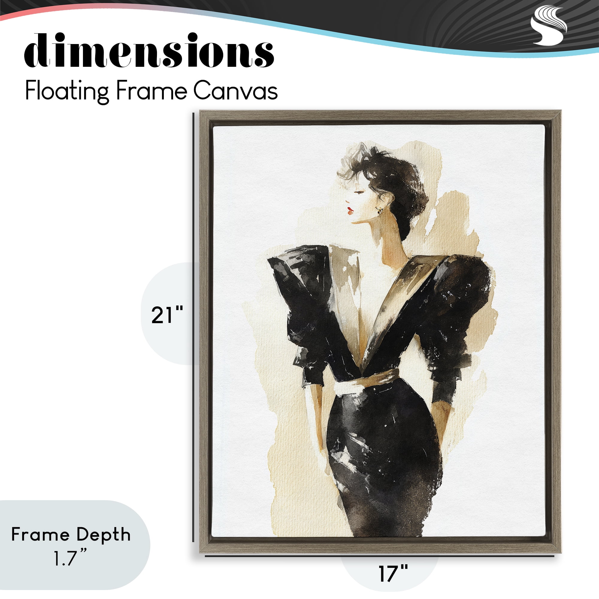 Stupell Industries Timeless Velvet Attitude Brown Framed Floater Canvas Wall Art, design by Svetlana Aleynikova