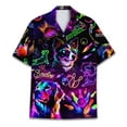 thumbnail image 2 of Retro Neon Bowling Dog Hawaiian Shirt For Men Vintage Bowling Shirt Mens Hawaiian Shirts Short Sleeve Button Down Shirt Men TO1, 2 of 7