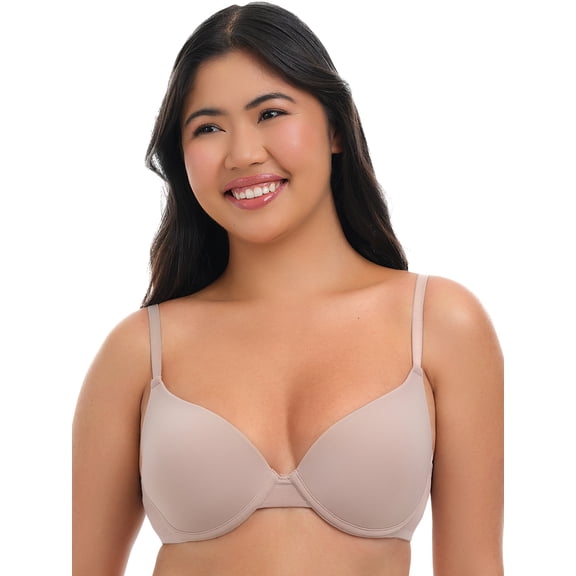 No Boundaries Women’s Smooth Micro Push Up Bra, Sizes 34AA-42DD