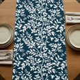 thumbnail image 5 of Table Runners 72 Inches Long Dress Scarves, Navy Blue Spring Floral Farmhouse Kitchen Table Runner, Coffee Tablerunners, Farmhouse Flowers Elegant Pastoral 16x72 Inch, 5 of 9