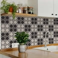 thumbnail image 5 of Mi Alma Gray Black Floral Peel & Stick Vinyl Backsplash Tiles 5x5, 24 pcs, 5 of 11