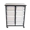 thumbnail image 2 of Luxor Furniture Mobile Bin Storage Unit - Double Row with Large Clear Bins, 2 of 6