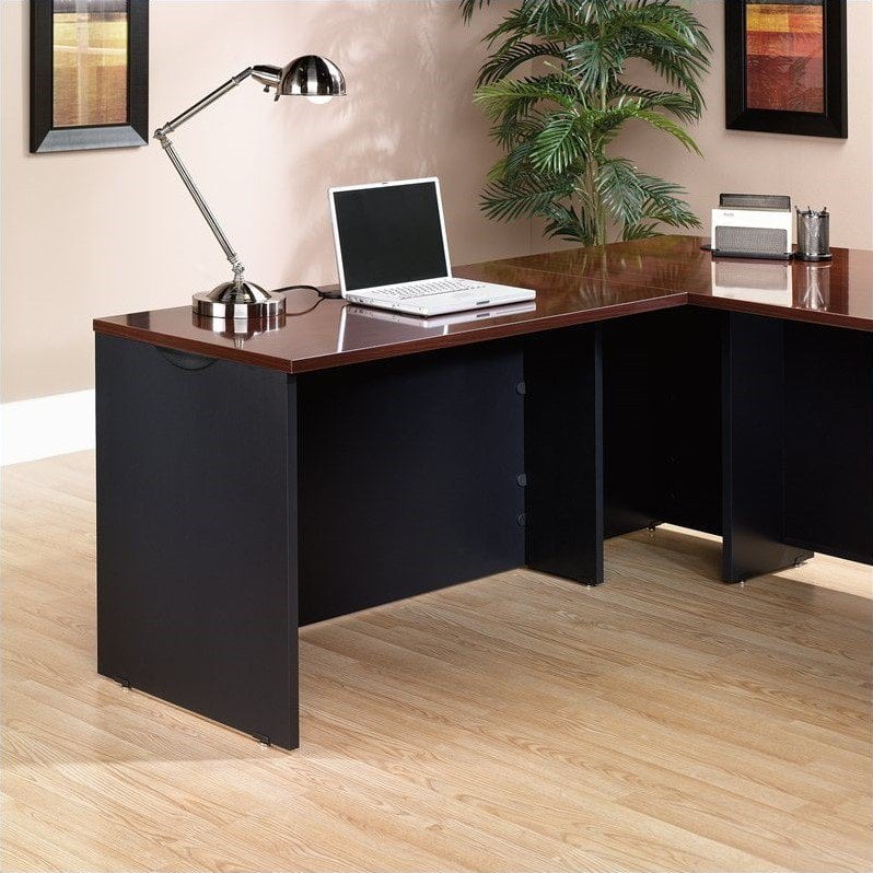 Sauder Via Desk Return in Classic Cherry