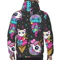 thumbnail image 7 of Sikiie Cat Icecream Men's Hoodie, Essentials Hoodie, Sweatshirt, Pullover Hooded Sweatshirt for Men-4X-Large, 7 of 7