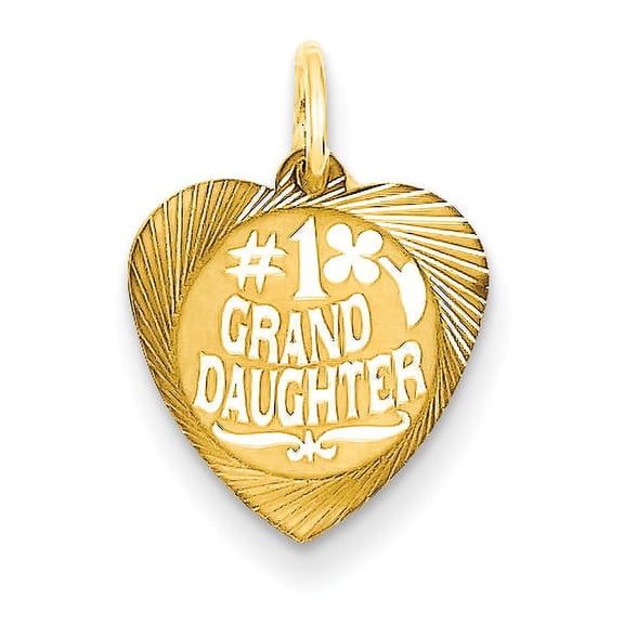 Finest Gold 14K No.1 Grand Daughter Charm