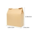 thumbnail image 3 of TAILTOSS Kraft Paper Sandwich Bags Food-Grade Packaging Bags Baking Supplies 50Pcs 12.6X8.3X3.9In, 3 of 10