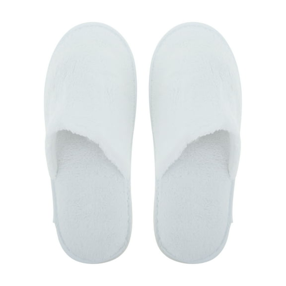 Unique Bargains 1 Pair Disposable Slippers Foldable Hotel Slippers for Family White