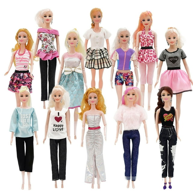 13 piezas de ropa de muñeca Barbie de 30 cm, traje informal, juguetes para niños