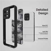 IBMRS For Xiaomi 13 Case, Shockproof Clear Phone Case (Camo Black)