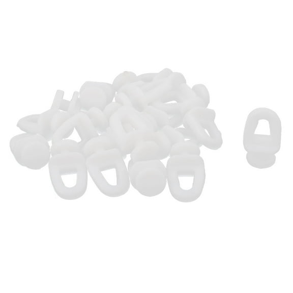 20pcs Plastic Window Glider Curtain Track Slide Wheels Rollers Rail Runner
