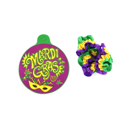 Mardi Gras Elastic Arm Bands (Pack Of 24)