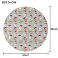 thumbnail image 6 of Gray Christmas Santa and Reindeer Pattern Round Tablecloth 60"x60",Wrinkle Wipeable Table Cloth for Kitchen Dining Room Picnic Patio Party, 6 of 6