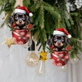 thumbnail image 2 of SLYNSHome 2 Pcs Christmas Dog Hanging Ornament,3.1 Inch Xmas Dog in Tea Cup Pendant with Hat Acrylic Dachshund Figurine for Car Backpacks Tree Door Decoration or as Dog Lover Xmas Gift, 2 of 7