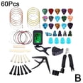thumbnail image 5 of 48 66 Piece Guitar Accessory Set With Tuner String Winder Picks And Pins ABS Metal, 5 of 7