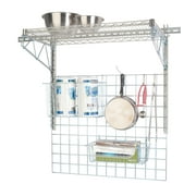 60" Wide x 41" Long Chrome EZ Wall Organizer with 36" x 30" Grid
