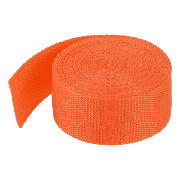 Uxcell Lightweight Polypropylene Webbing Strap 3.8cm 5 Yard Backpack Strapping Band Orange for Cargo Straps