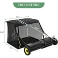 thumbnail image 2 of Acekid Tow Behind Lawn Sweeper 44 Inch Large Capacity Heavy Duty Leaf Grass Collector Adjustable Sweeping Height D, 2 of 7