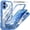 Blue, variant on Dteck Case with Wrist Strap for iPhone 17,360° Full Body Case Built-in HD Touch Sensitive Screen Protector Compatible with MagSafe Shockproof Clear Back Cover,Blue
