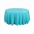thumbnail image 2 of BalsaCircle 120" Turquoise Round Polyester Tablecloth Wedding Table Linens, 2 of 7