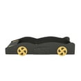 thumbnail image 5 of Euroco Car-Shaped Twin Size Platform Bed with Tires and Storage Cabinet for Kids Bedroom, Black, 5 of 14