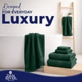 thumbnail image 6 of Dan River 8 Piece Towel Set Soft Quick Drying Cotton Bath Towel For Gym, Spa and Bathroom - Hunter green, 6 of 11