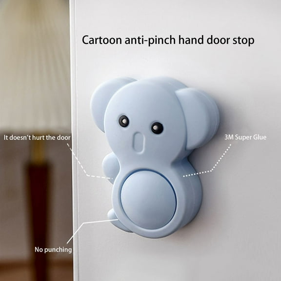 1Pc Safety Door Stop, Cartoon Koala Silicone Door Pinch Guard With Quiet Buffer, Anti - Pinch Door Jammer For Children, Baby Safety Door Stopper For Home, Nursery, Bedroom