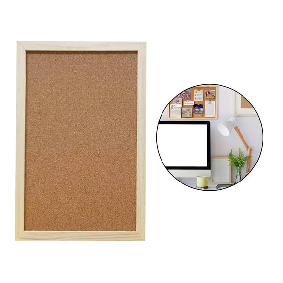 Cork Bulletin Board Rectangle Decorative Tiles for Message Wood