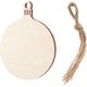 thumbnail image 2 of 60 piezas de adornos navideños de madera, discos redondos de madera, discos de madera con forma de ángel de copo de nieve con 60 piezas de cuerdas para colgante de árbol de Navidad de Año Nuevo, 2 of 5