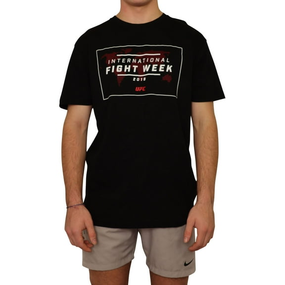 UFC Mens International Fight Week 2019 Graphic T-Shirt, Black, Medium
