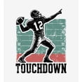 thumbnail image 4 of "Touchdown" Football Sports Youth White Crew Neck Short Sleeve Tee-Large, 4 of 4