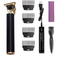 thumbnail image 1 of Sywqhk Cortapelos eléctrico USB T9 para hombres, afeitadora de barbero, recortadora de barba (asiento negro) Sywqhk Para estrenar, 1 of 7