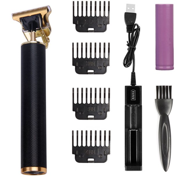 Sywqhk Cortapelos eléctrico USB T9 para hombres, afeitadora de barbero, recortadora de barba (asiento negro) Sywqhk Para estrenar