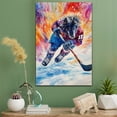 thumbnail image 2 of Airedale Terrier Dog Stretched Canvas Size 8x12 – Ice Hockey Canvas Print of Funny Airedale Terrier Dog Wall Art, Ice Hockey Sports Wall Decor, Home Decor, Dog Lover, 2 of 5