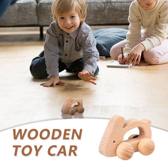 TIMIFIS Toys Cars Let's Make Wooden Car Toys Wood Rattle Toy Cars Handmade Wood Eco Toy Car Kids Christmas Gifts