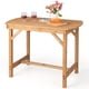 thumbnail image 1 of Costway Mesa de Comedor de Madera de Abeto para Exteriores, Mesa de Comedor para Patio con Agujero para Sombrilla de 4 cm para 4-6 Personas, Mesa al Aire Libre para Césped, Patio, Jardín, Interior, 1 of 5