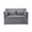 Gray, variant on DEALTOPS 46" Velvet Pull-Out Sleeper Sofa Bed, 2-in-1 Convertible Loveseat with 5-Level Reclining Backrest, Black