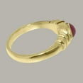 thumbnail image 4 of LBG British Made 10k Yellow Gold Real Natural Ruby Unisex Engagement Ring - 33 size options - Size 8, 4 of 5