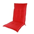 thumbnail image 1 of Coussin de Matelas pour Chaise de Jardin Fauteuil de Patio Base Dossier Haut 120x50x5cm - Rouge, 1 of 5