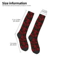 thumbnail image 3 of Bingfone Compression Socks for Women and Men Long Socks for Running Athletic Cycling Nurse-Rose, 3 of 8
