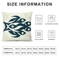 thumbnail image 5 of YANMS Fish Throw Pillow Covers Sea Animals Dark Blue Gray Square Pillowcases for Home Decor Sofa Car Bedroom Pillow case, 5 of 5