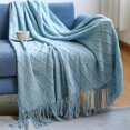 thumbnail image 1 of Nordic Tassel Knitted Blanket Solid Fringe Blanket For Bed Travel Sofa Shawl Throw Blanket Large Size Air Conditioner Blanket130X230cm Gao Jinjia LED, 1 of 2