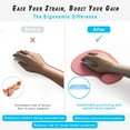 thumbnail image 3 of Office Mousepad with Gel Wrist Support - Ergonomic Gaming Desktop Mouse Pad Wrist Rest - Design Gamepad Mat Rubber Base for Laptop Computer -Silicone Non-Slip Special-Textured Surface, 3 of 8
