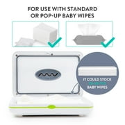 Prince Lionheart Travel Friendly Portable Baby Compact Wipe Warmer, Gray, with Car Adaptor