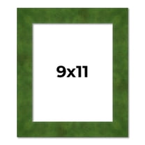 9x11 Frame Green Burl Solid Wood Picture Frame | 1.75 Inches Moulding Width | Interior Frame Depth