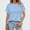 Blue, variant on YODETEY Women’s Crewneck T-Shirt with Shorts Sleeve, Soft Cotton-Blend Everyday Shirts Tops Blouses , Women's Plus Hot Pink,Size S