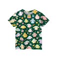thumbnail image 5 of Cute Tops for Kids Girls Size 9-10 Short Sleeve Funny Animal Print Girls Clothes Tee Shirts Summer Casual Soft Kids Clothes Crew Neck T-Shirts Dark Green, 5 of 6