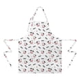 thumbnail image 2 of White Cow Colorful Moo Pattern Apron-Garden Aprons for Women with Pockets-Cotton Linen Waterproof Kitchen Cooking Gardening Aprons Adjustable for Kitchen,Cooking,BBQ and Salon 33x27 Inch, 2 of 7