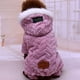 thumbnail image 3 of Billuyoard Stay Cozy Winter Abrigo para mascotas de invierno con ropa cómoda Sudadera con capucha de invierno para perros Ropa para perros de Ropa para mascotas rosa SG, 3 of 6