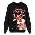 thumbnail image 5 of Jkety Family Christmas Shirts Family Matching Christmas T Shirts Soft Deer Head Print Long Sleeve Crewneck Tops for Family Cozy Set Black,2XL, 5 of 7